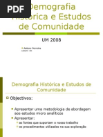 Demografia histórica e estudos de comunidade