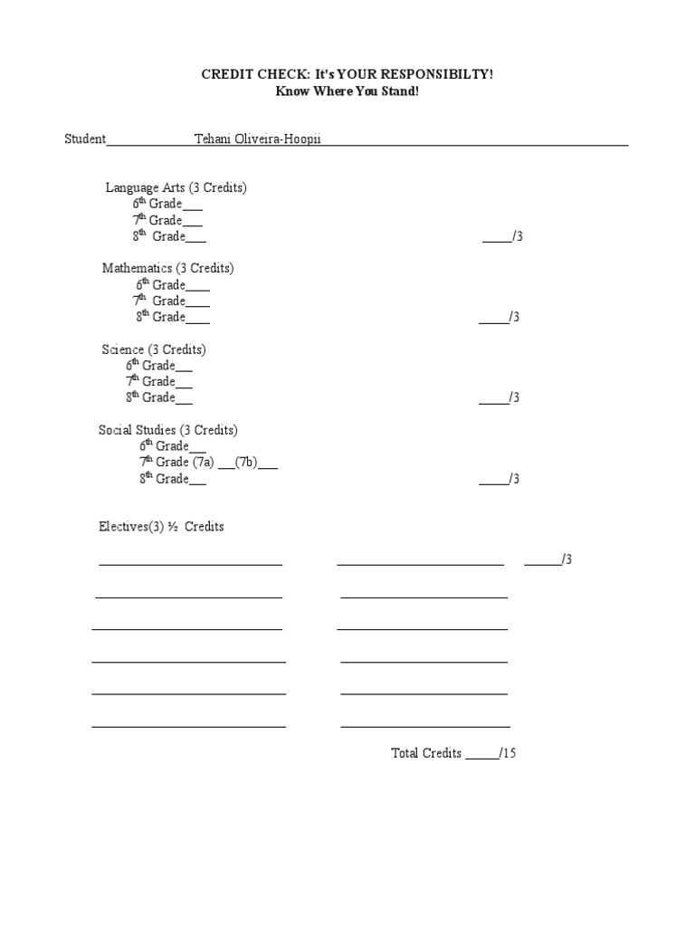 Student Credit Check Overview | PDF