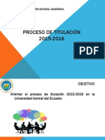 Proceso de Titulacion 2015-2016