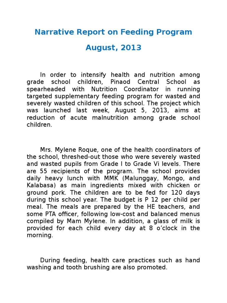 Sample Opening Prayer For Nutrition Month Program