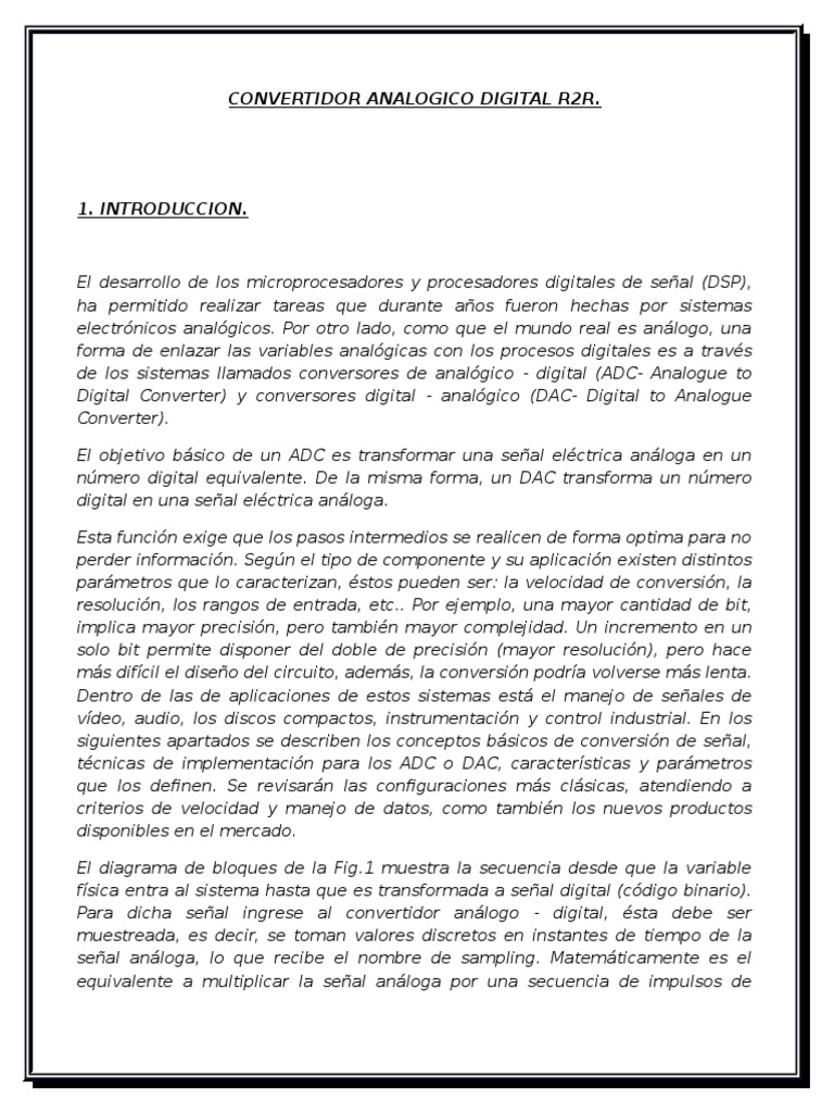 Análisis de un Convertidor Digital-Analógico R-2R de 4 bits 