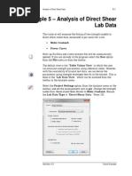 Example 5 - Analysis of Direct Shear Lab Data: Mohr-Coulomb Power Curve