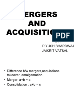 Mergers AND Acquisitions: BY: Piyush Bhardwaj Jaikrit Vatsal