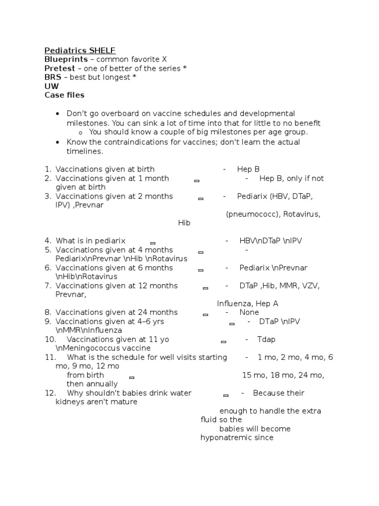 Pediatrics SHELF PDF Esophagus Anatomical Terms Of Motion