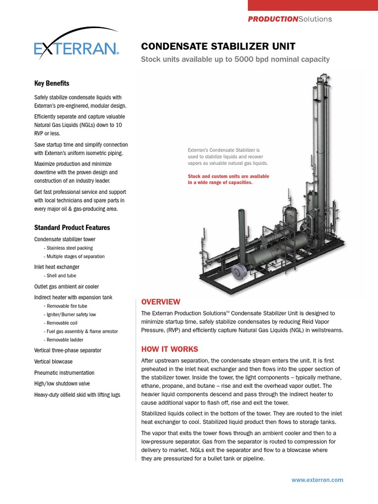 Condensate Stabilizer English A4 Natural Gas Processing Natural Gas