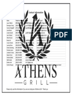 Contact Information Athens Grill