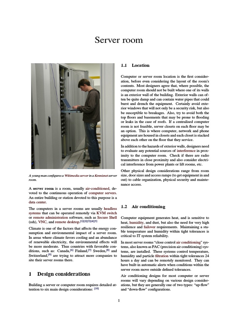 Server Room Design Considerations | PDF | Computing | Computing And ...