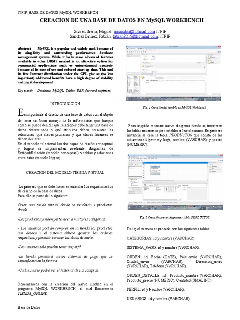 Crear Base De Datos Eer Pdf Mi Sql Bases De Datos
