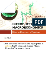 Introduction To Macroeconomics: Notes and Summary of Readings
