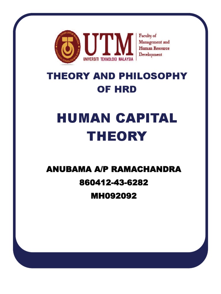 Human Capital Theory | PDF | Human Capital | Capital (Economics)