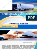 Eresource 3GL ERP - ERP For Transportation - Contract Module