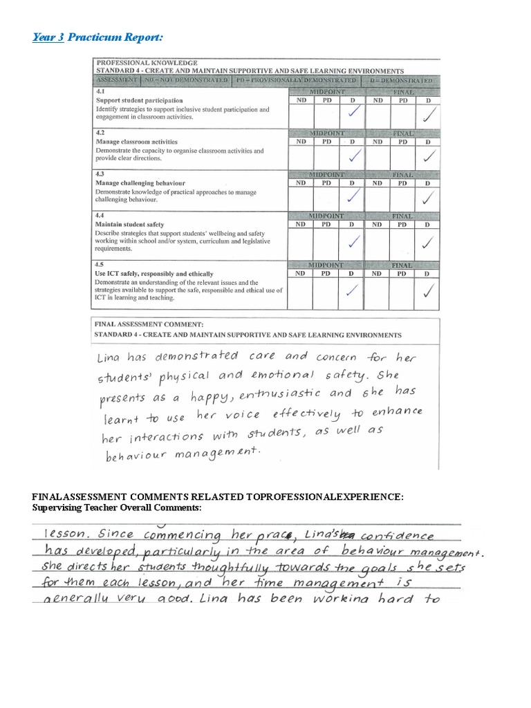 Practicum Report | PDF | Self-Improvement
