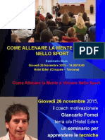 Seminario Base Allenamento Mentale Nello Sport - Hotel Eden 26 Novembre 2015