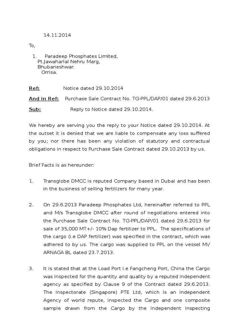 Response to PPL Notice on DAP Quality | PDF | Laboratories | Virtue