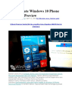 Cara Update Windows 10 Phone Technical Preview