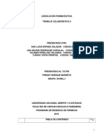 Legislacion Farmaceutica Trabajo Colaborativo 2