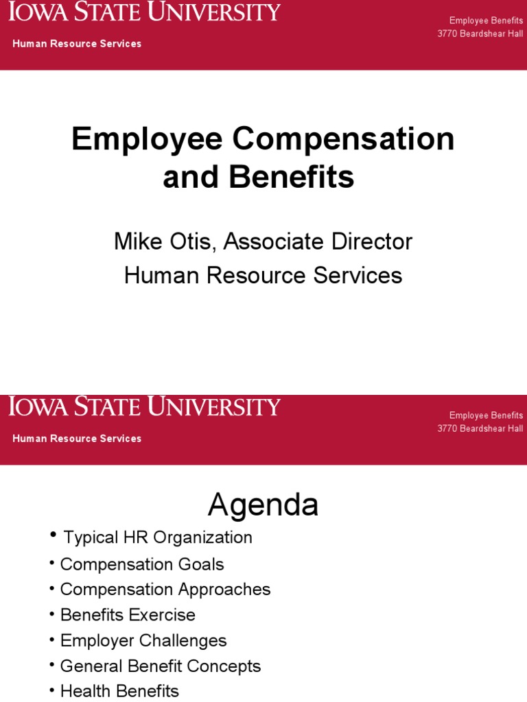 Employee Compensation and Benefits Mike Otis, Associate Director Human Resource Services PDF