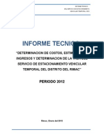 MDR Informe Tecnico Final - Estacionamiento Vehicular Temporal 2012