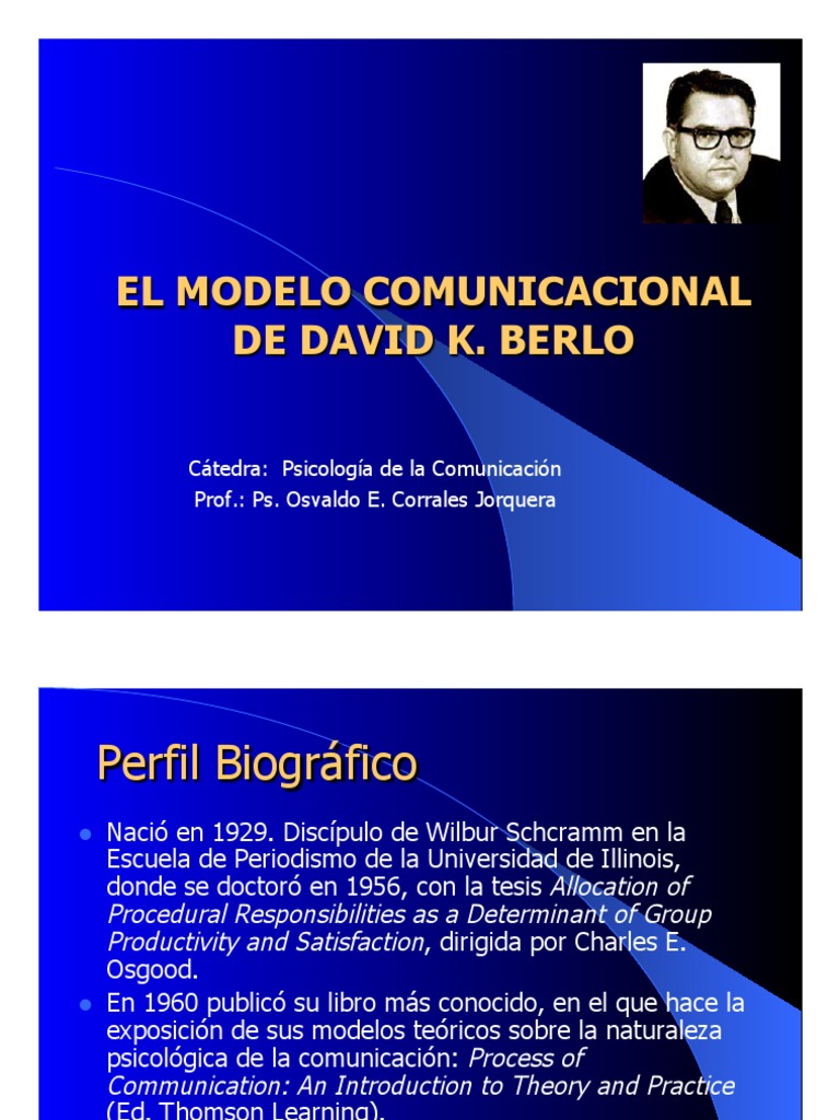 El Modelo de Berlo | PDF | Comunicación | Comportamiento