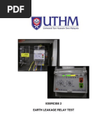 Lab 2 - Earth Leakage Relay Test (Lab 2) BEF 45101