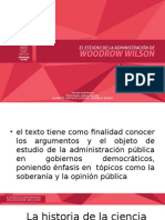 El Estudio de La Administracion - Woodrow Wilson