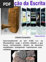 evolução da escrita