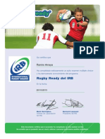 Certificado Rugby Ready I