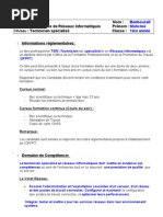 Metier Et Formation Tsge Cds Pdf Application Affaires