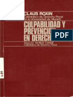 Claus Roxin - Culpabilidad y Prevencionen Derecho Penal