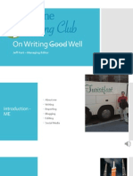 On Writing Good Well: Jeff Kart - Managing Editor