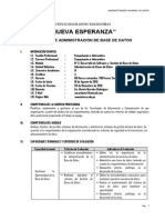 Silabus de Administración de Base de Datos