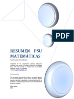 Resumen PSU de Matemáticas