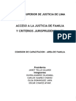 Acceso a La Justicia de Familia y Criterios Jurisprudenciales