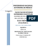 UNAM FES Cuautitlán Práctica 1 de Laboratorio de Electrónica Analógica