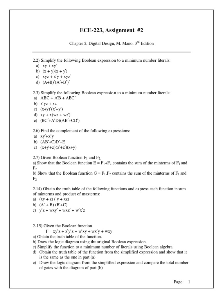Assignment2 3rd Edition