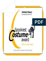Halloween Costume Award