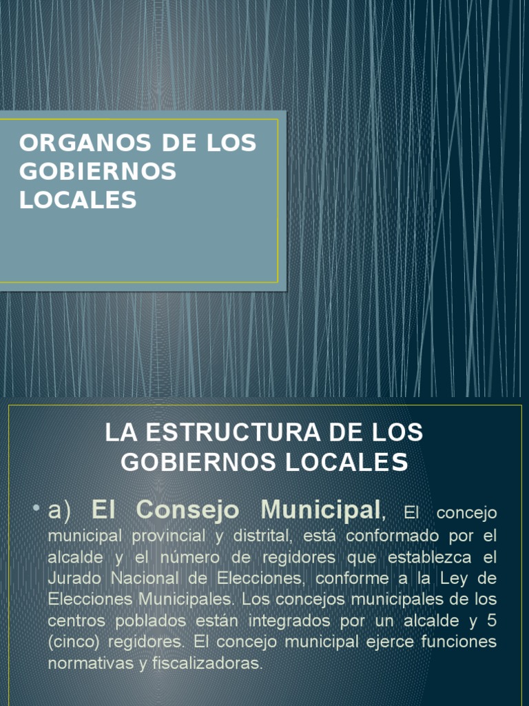 Estructura de Gobiernos Locales | PDF | Alcalde | Gobierno local