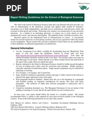 Report Writing Guidelines