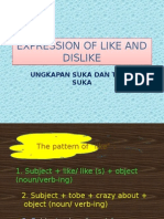 Expression of Like and Dislike