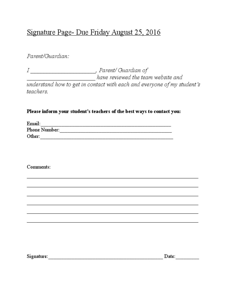 Signature Page | PDF | Career & Growth