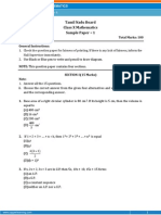 TAMILNADU-Mathematics Sample Paper-1-Class-10 Question Paper