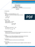 TAMILNADU-Science Sample Paper-1-SOLUTION-Class-10 Question Paper