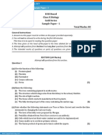 ICSE-Biology Sample Paper-1-Class 10 Question Paper