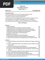 ICSE - History & Civics Sample Paper-1-Class 10 Question Paper
