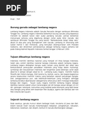 Burung Garuda Sebagai Lambang Negara