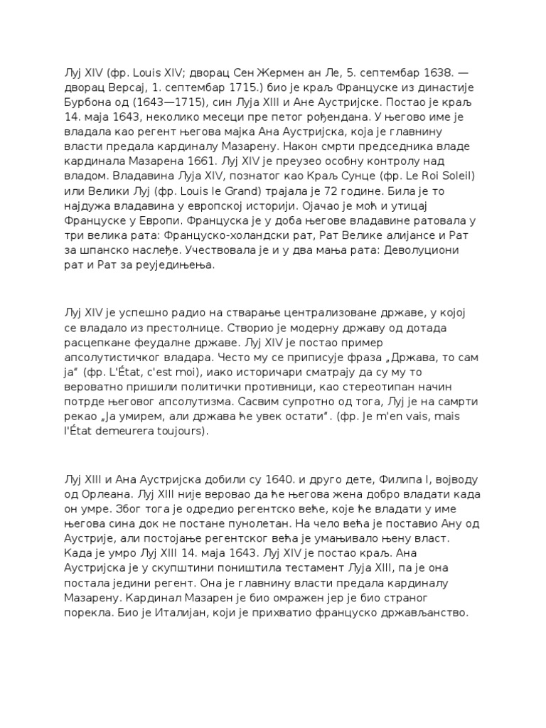 Luj XIV | PDF