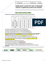 Tarife - Preturi Proiectare Instalatii