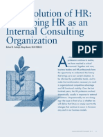 The Evolution of HR: Developing HR As An Internal Consulting Organization