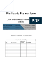 Planillas de Planeamiento