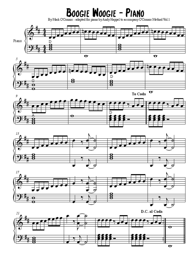 12 Boogie+Woogie-Piano | PDF | Formes musicales | Divertissement (Général)